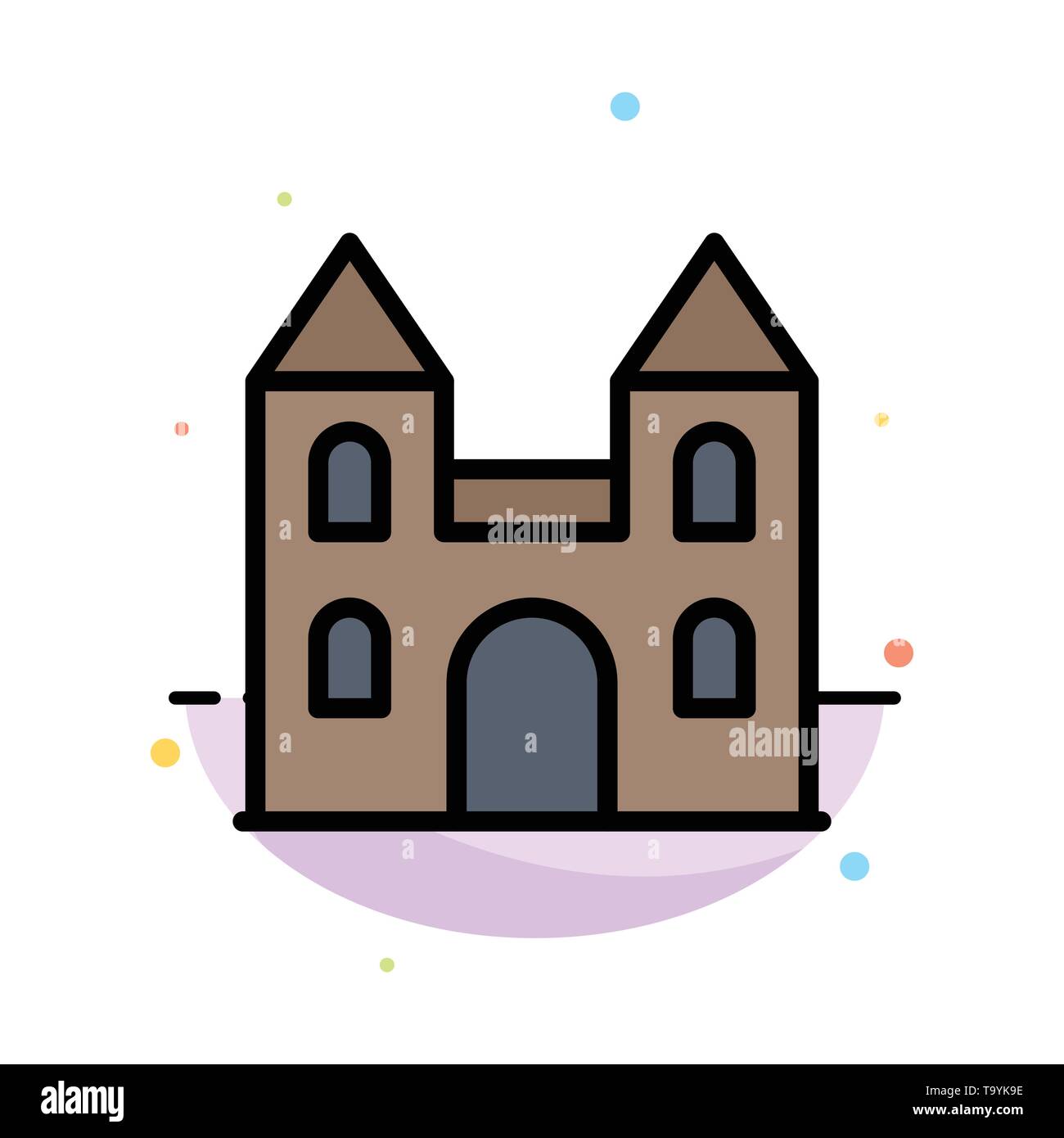 Grande La Cathedrale L Eglise Croix Resume Couleur Plate Modele Icone Image Vectorielle Stock Alamy