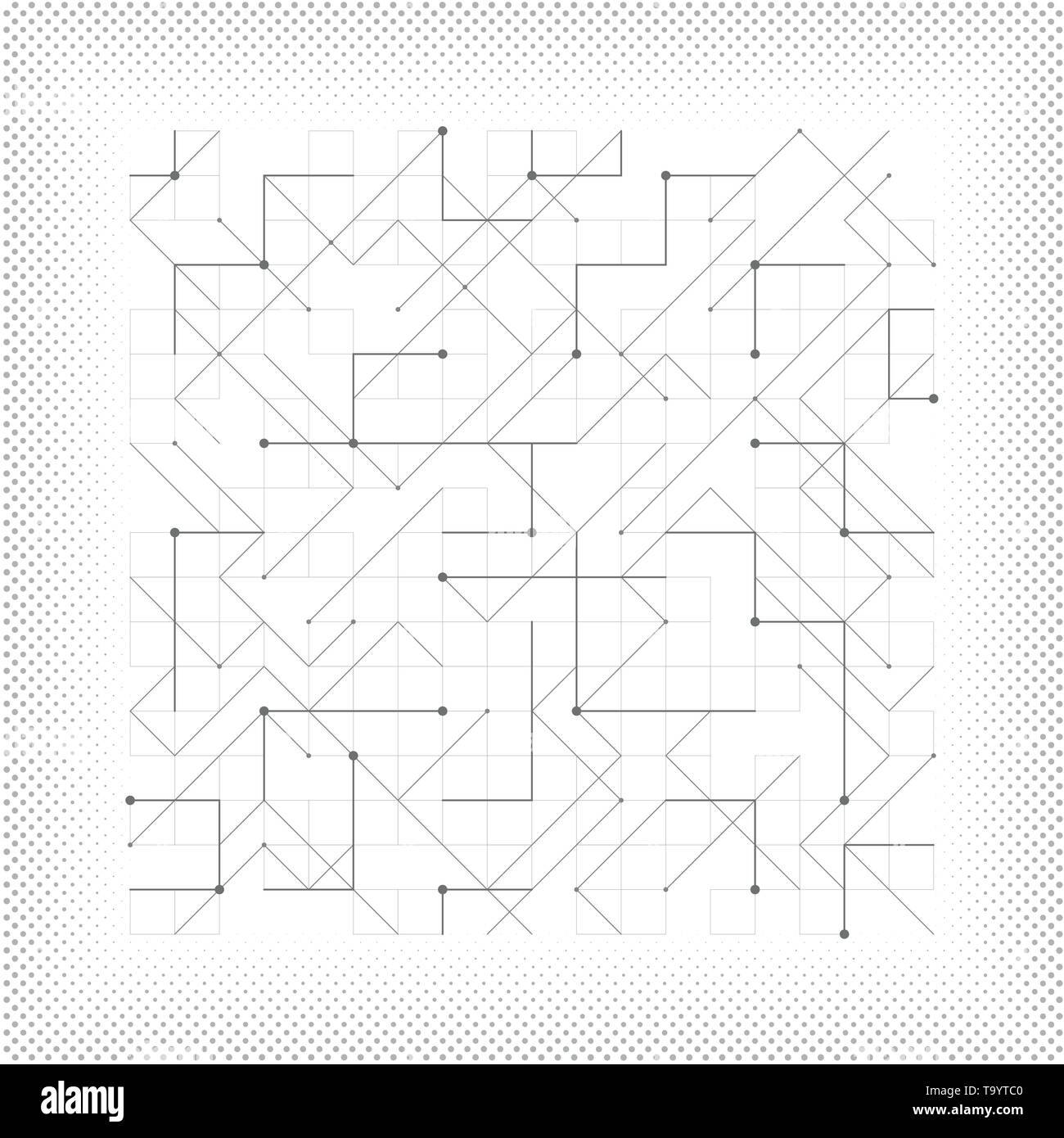 Abstract vector gray line équerre square parsemé tech minimaliste avec couvercle. Vous pouvez utiliser pour tech design, annonce, affiche, illustrations. Illustration de Vecteur