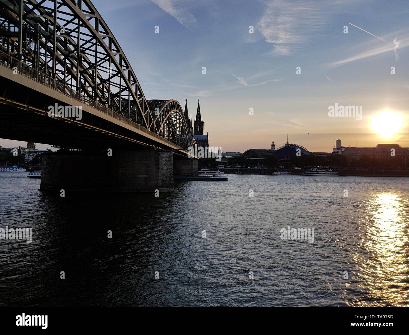 Köln Colonge Renn River Banque D'Images