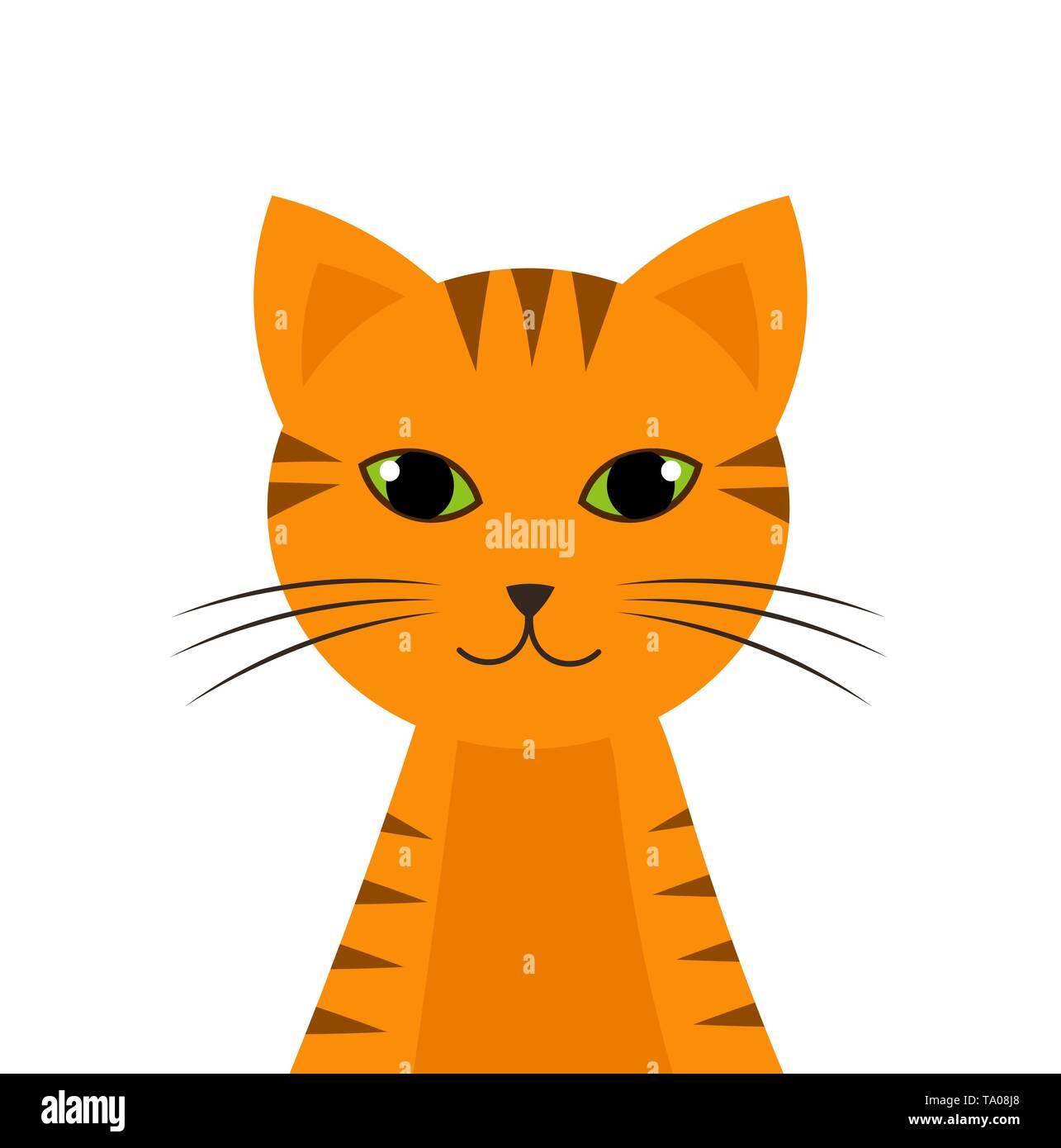 Le gingembre chat-tigre. Vector illustration Illustration de Vecteur