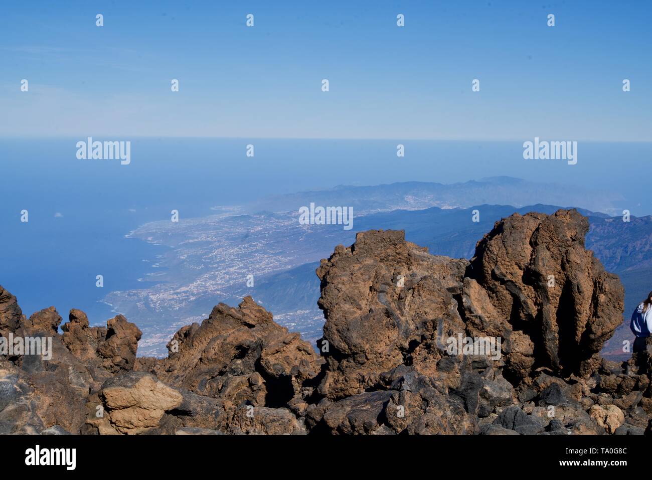 Vue depuis le haut de l'Tejde à l'île de Tenerife Banque D'Images