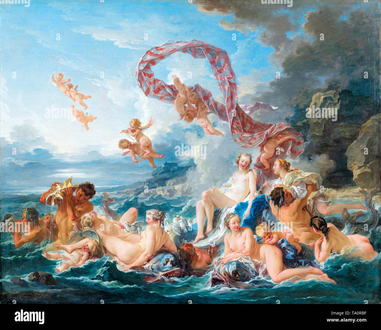 François Boucher, Le Triomphe de Vénus, peinture, 1740 Banque D'Images