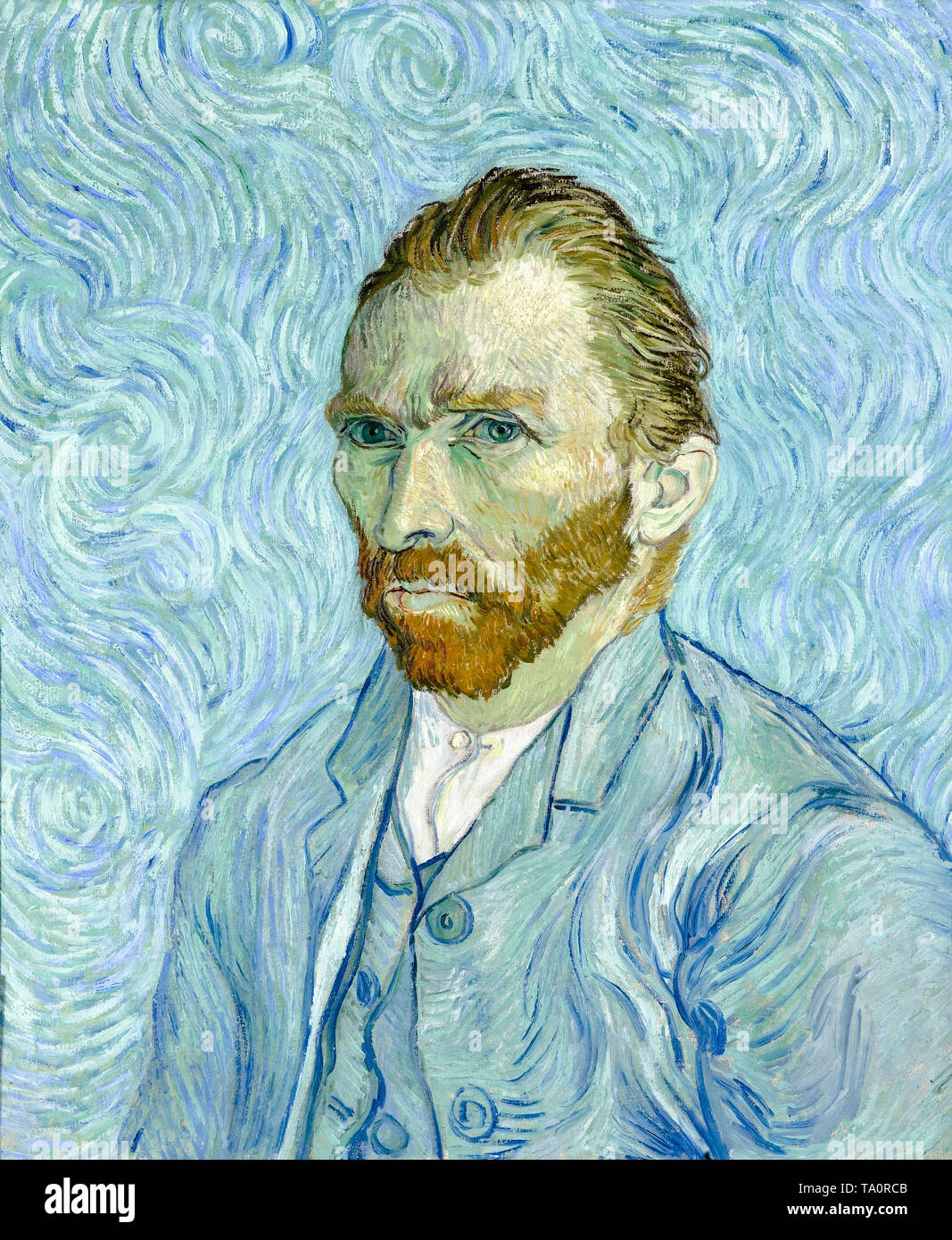 Vincent van Gogh, autoportrait, peinture post-impressionniste, 1889 Banque D'Images