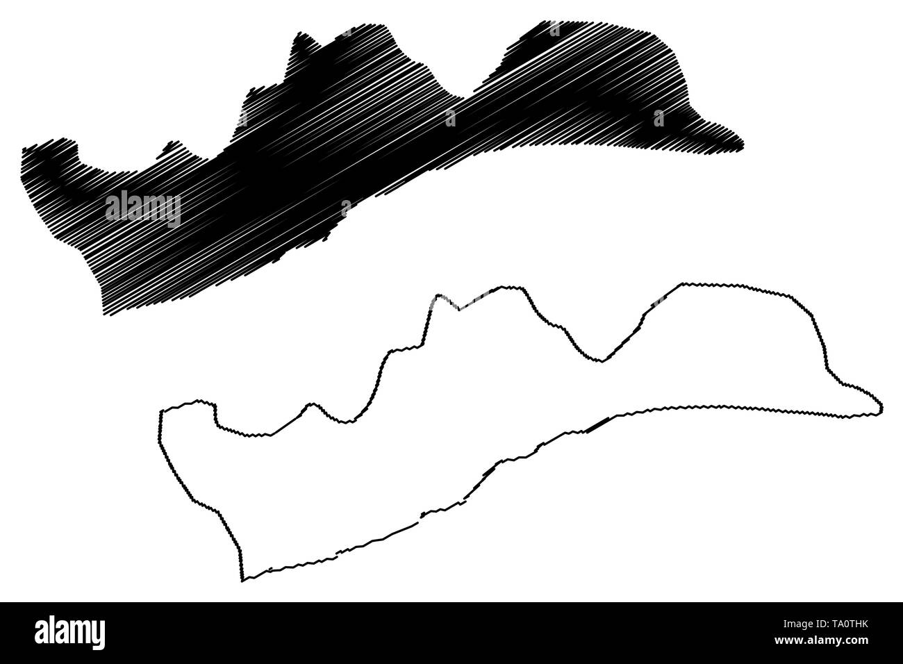 Greater Accra Region (divisions administratives du Ghana, République du Ghana) map vector illustration, scribble sketch carte Grand Accra Illustration de Vecteur