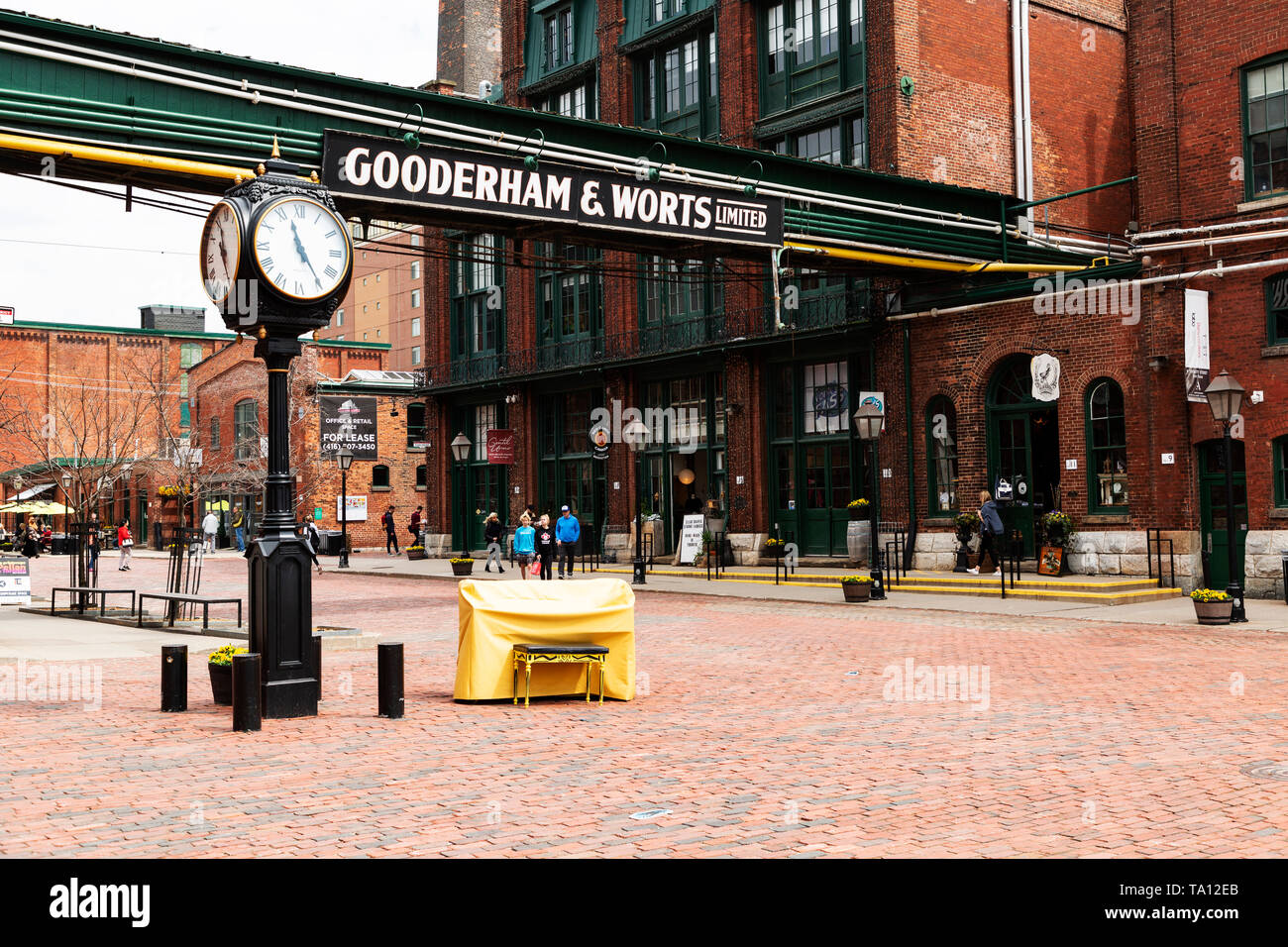 Distillery District Toronto Ontario Canada quartier commercial et résidentiel. Banque D'Images