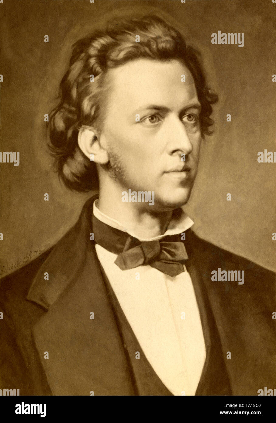 Frédéric Chopin, compositeur et pianiste polonais. Photo non datée. Banque D'Images