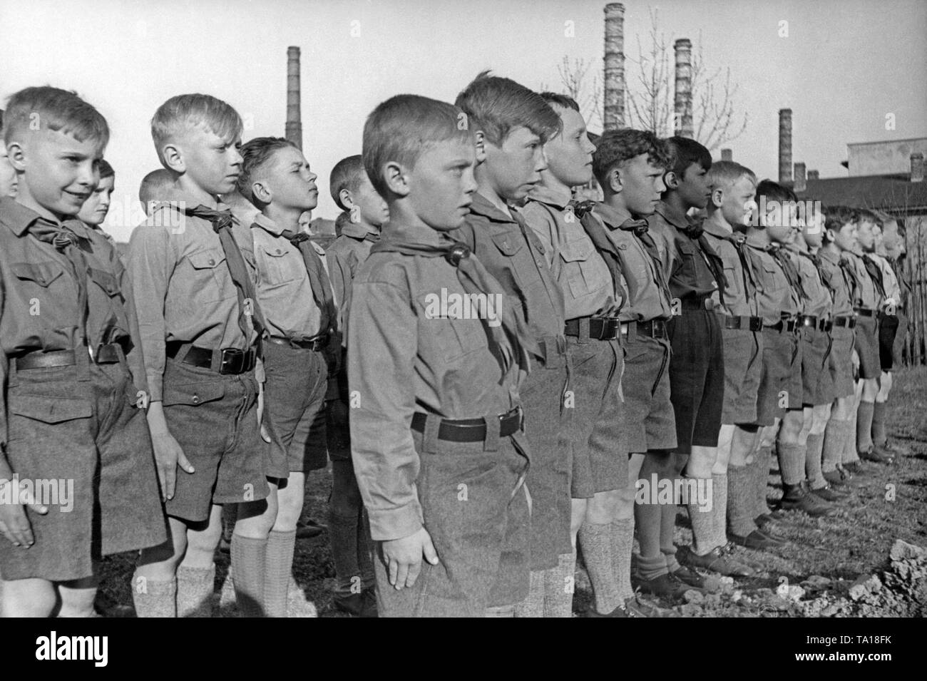 Les jeunes Allemands des Sudètes en mai 1938. Banque D'Images