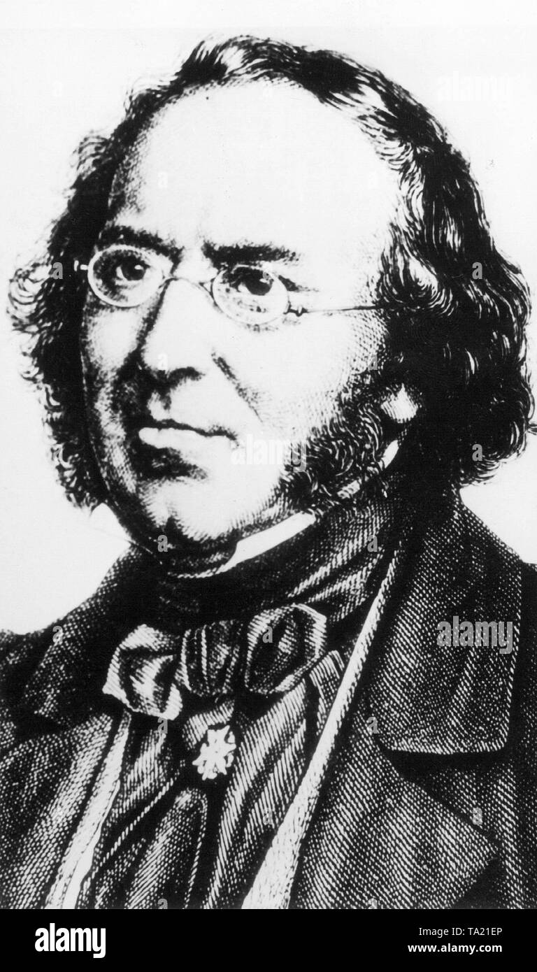 Ludwig Bechstein (1801-1860), un auteur allemand et collecteur de contes de fées. Banque D'Images