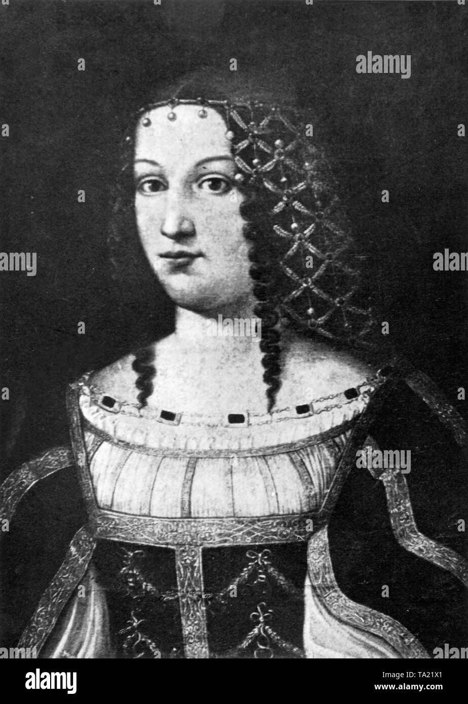 Portrait de Lucrèce Borgia, fille du pape Alexandre VI et Vannozza dei Cattanei Banque D'Images
