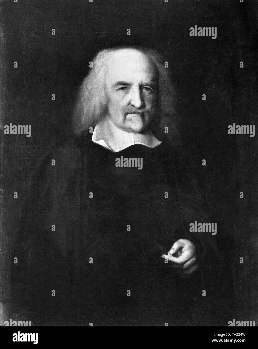 Thomas Hobbes (1588-1679), un philosophe et théoricien de la politique britannique. Banque D'Images