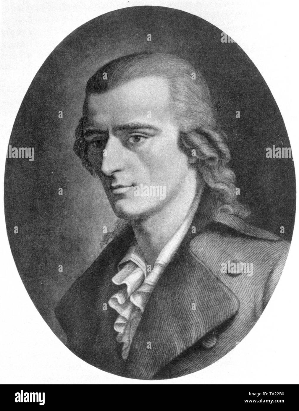 Friedrich von Schiller, un poète allemand. Banque D'Images