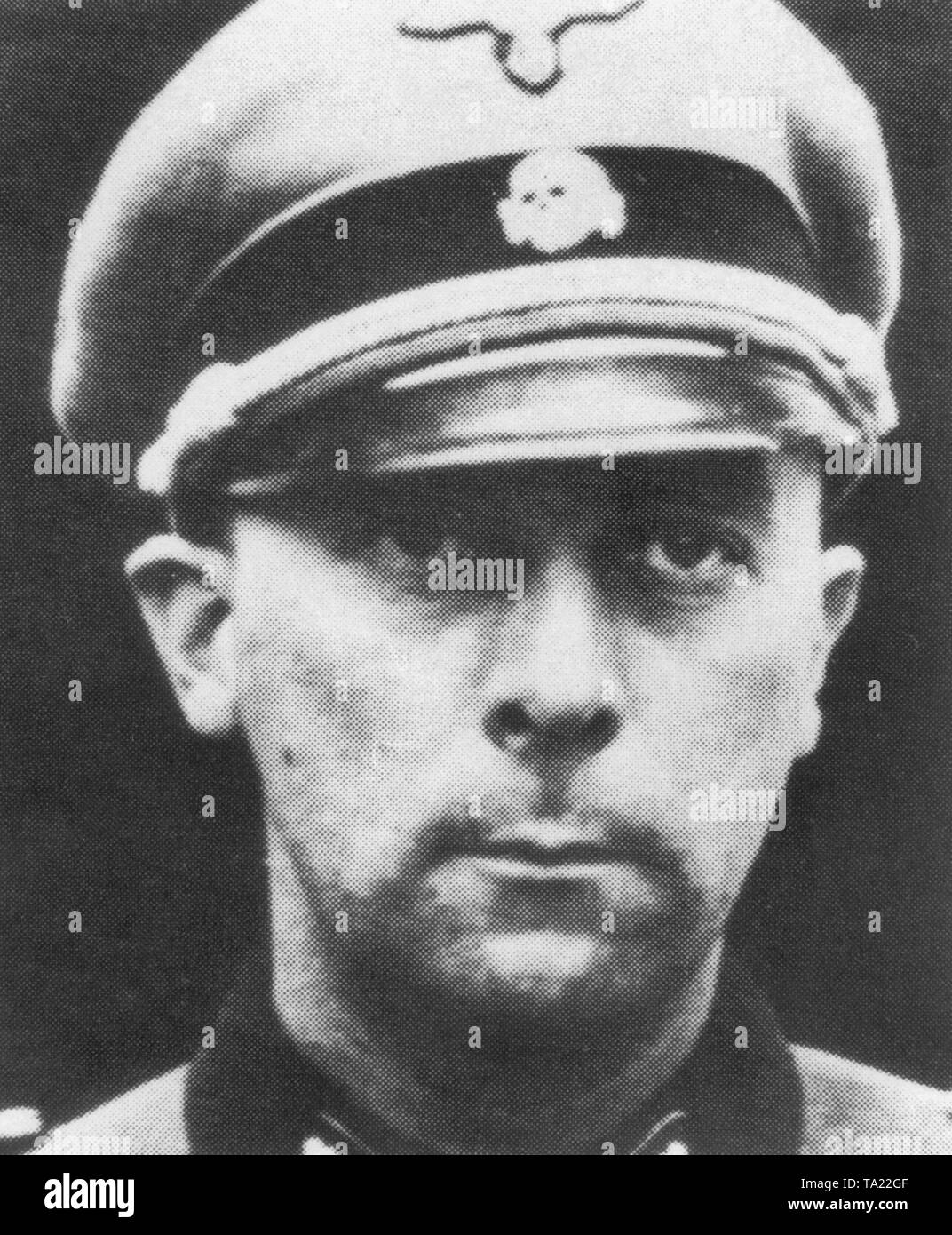 SS-Brigadefuehrer Wilhelm Mohnke, autour de la fin de la guerre en tant que commandant de la Citadelle, à Berlin. Banque D'Images