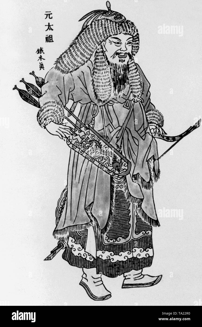 Gengis Khan, chef mongol, fondateur de l'Empire mongol. Banque D'Images