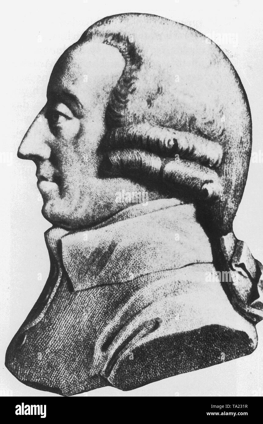 Adam Smith (1723-1790), un économiste écossais. Banque D'Images