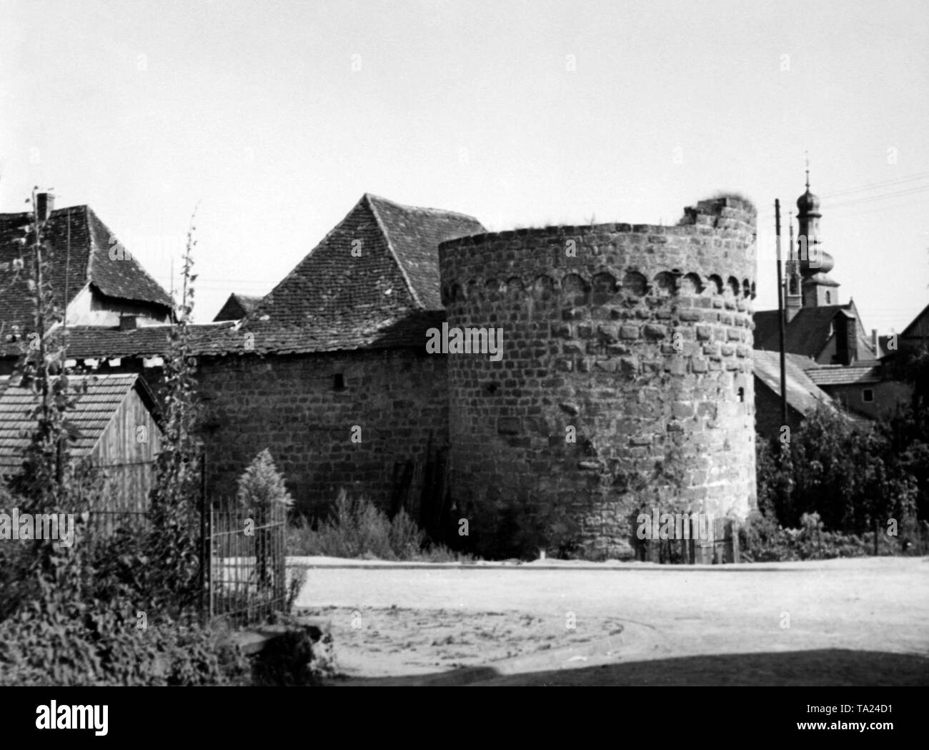 Vestiges de la forteresse wall à Bad Bergzabern Banque D'Images