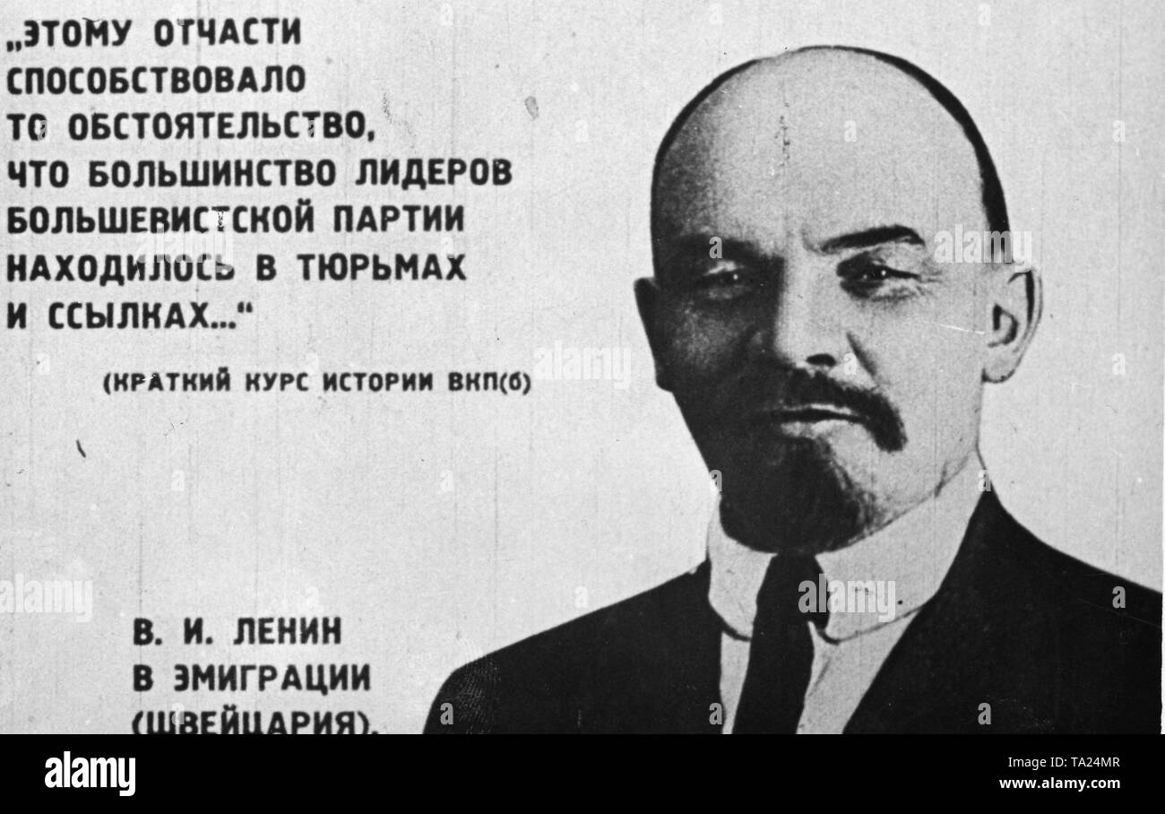 Révolutionnaire communiste russe Vladimir Lénine, en tant qu'émigrant en Suisse. Banque D'Images