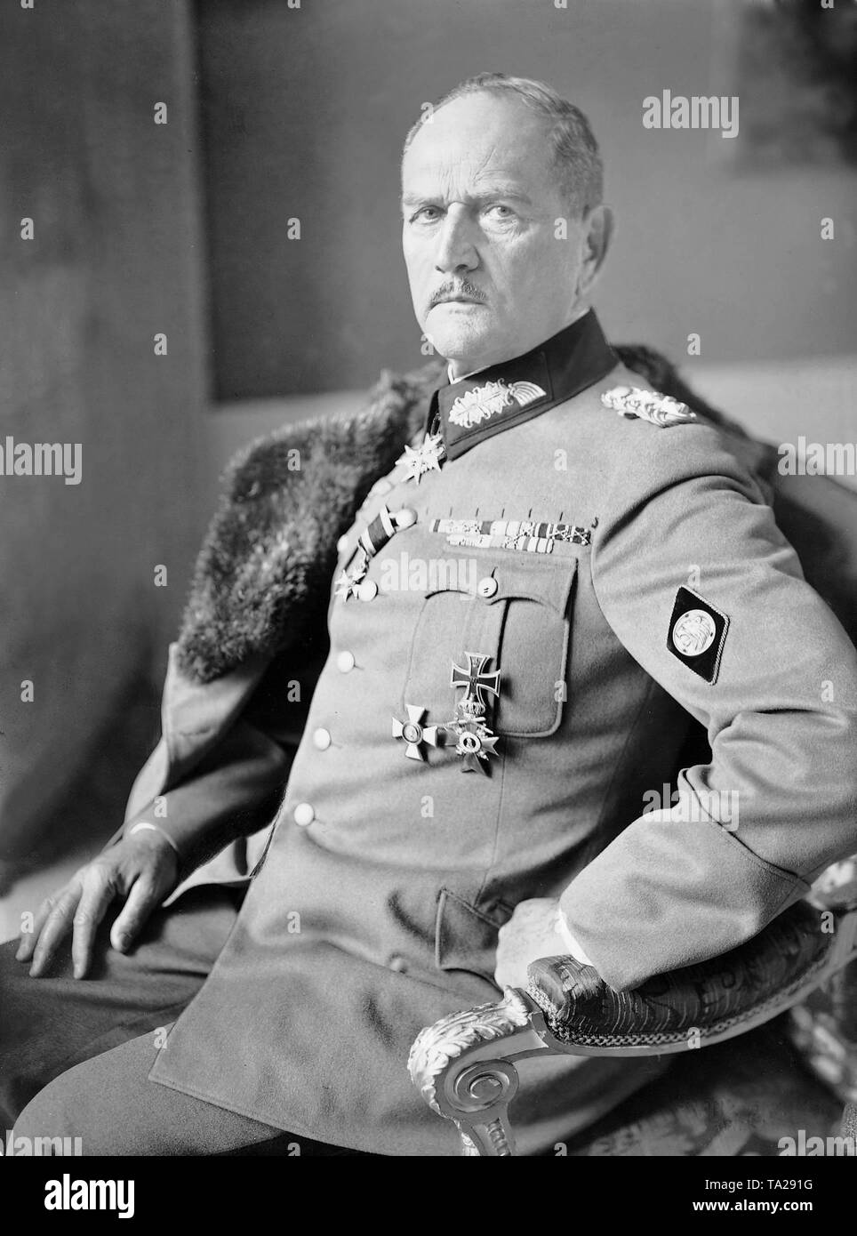Franz Ritter von Epp (1868-1946), Gouverneur du Reich en Bavière, dans l'uniforme d'un lieutenant-général de la Reichswehr. Photo : Franz Grain. Banque D'Images
