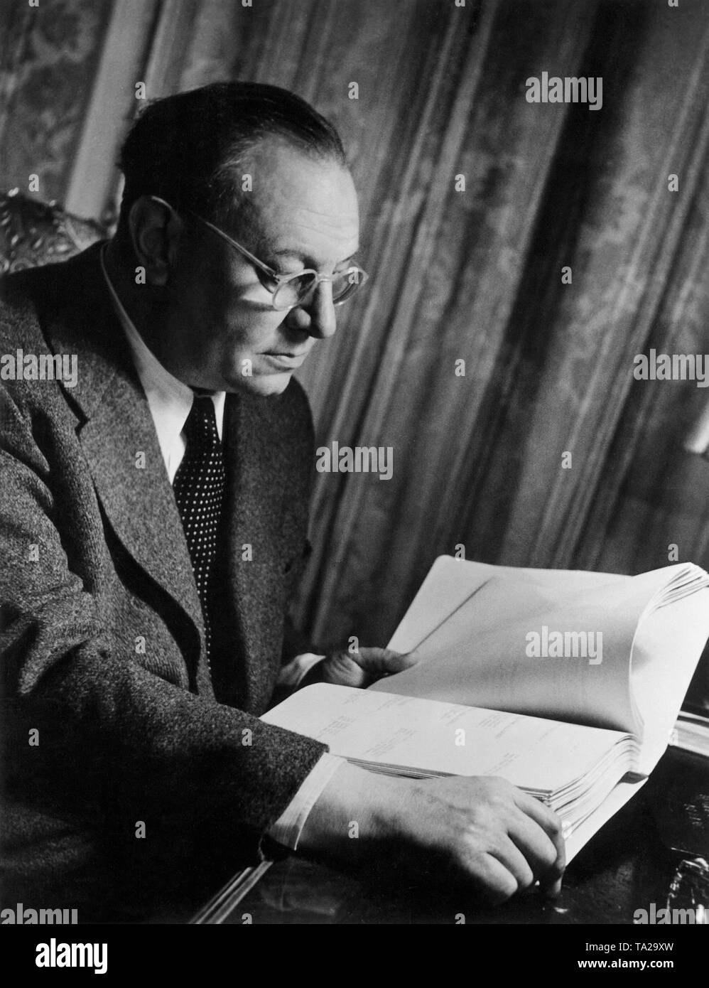 Emil Jannings (1884-1950), acteur de cinéma et de théâtre allemand. Photo non datée, probablement à la fin des années 30. Banque D'Images