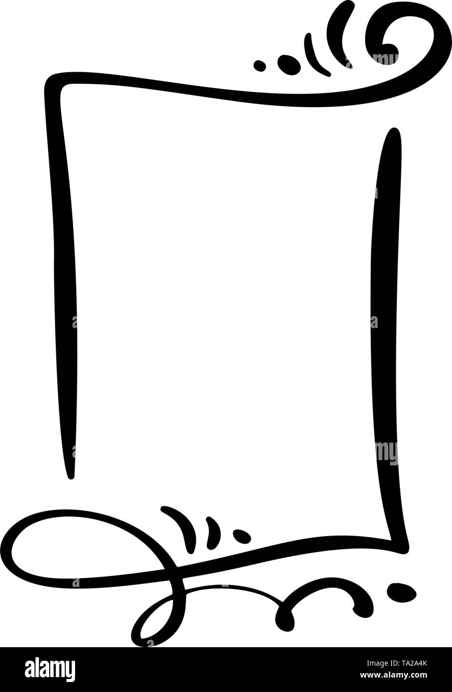 Calligraphie dessin animé citation icône de bulle de discours. Cadre vintage dessiné à la main ou modèle de boîte. Illustration vectorielle avec espace pour votre texte Illustration de Vecteur