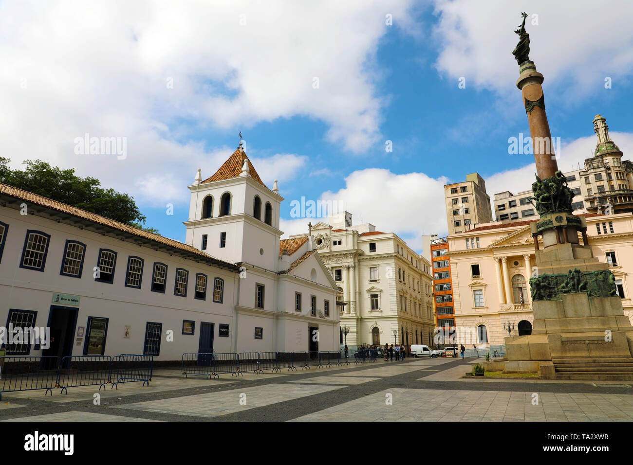 SAO PAULO, BRÉSIL - 9 mai 2019 : Patio do Colegio square dans le centre-ville de Sao Paulo, Brésil Banque D'Images