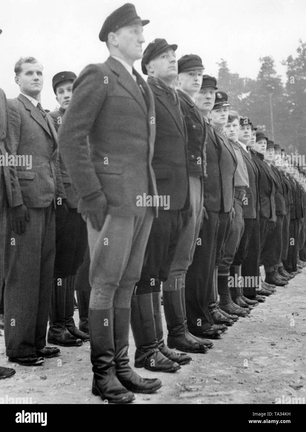 Dans la région de Memel est créé un service de sécurité allemand Memel Allemand Memel (SA). Voir des candidats au début de la formation. Banque D'Images