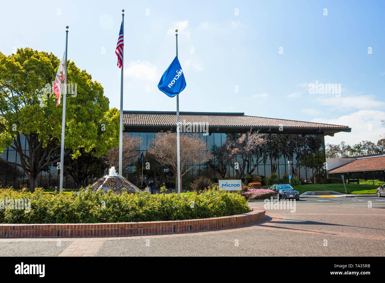 San Jose, CA, USA - Le 26 mars 2019 : Micron Technology Inc. un chef de file en Amérique de dispositifs à semi-conducteurs, la mémoire à accès aléatoire dynamique Banque D'Images