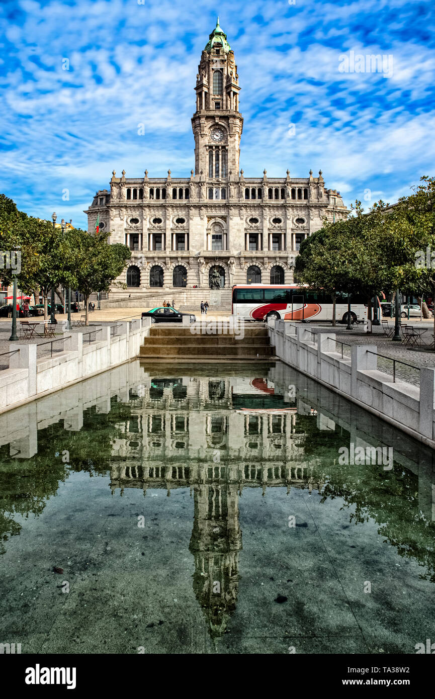 Hôtel de ville de Porto Portugal Banque D'Images