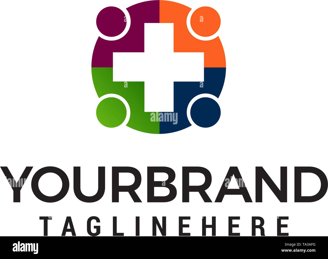 Le personnel médical logo design concept vecteur modèle Illustration de Vecteur