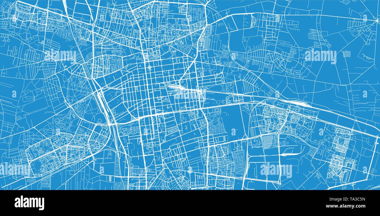 Vecteur urbain plan de la ville de Lodz, Pologne Illustration de Vecteur