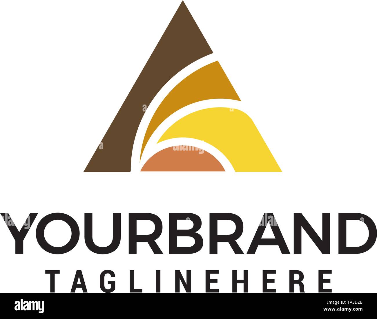 Logo triangle concept design template vector Illustration de Vecteur