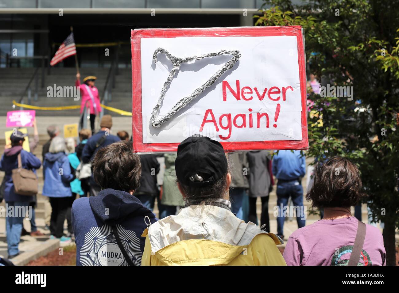 Une manifestation contre l'interdiction de l'avortement, Eugene, Oregon, USA. Banque D'Images