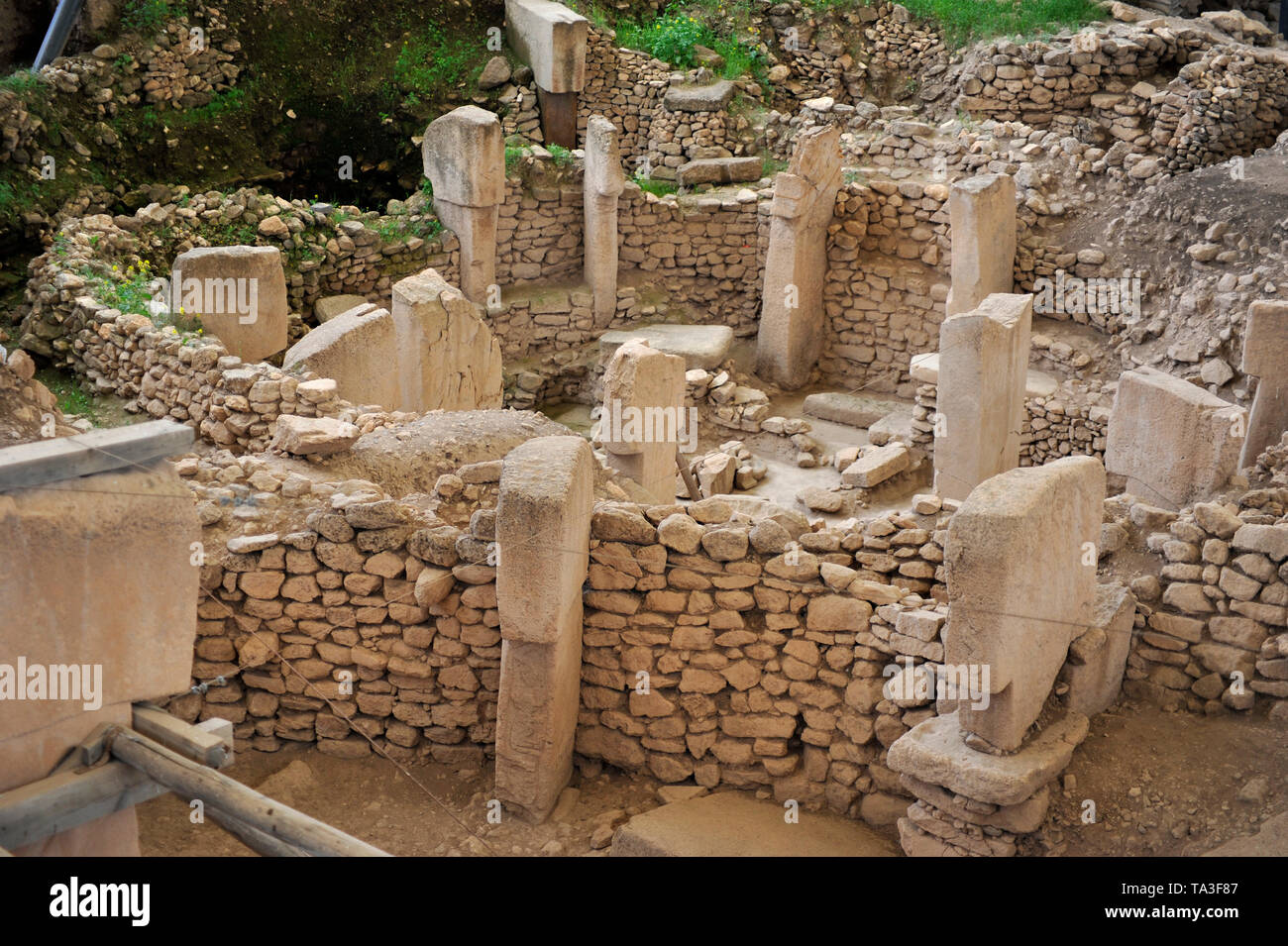 Site archéologique antique à Gobekli Tepe, Sanliurfa, Turquie Banque D'Images