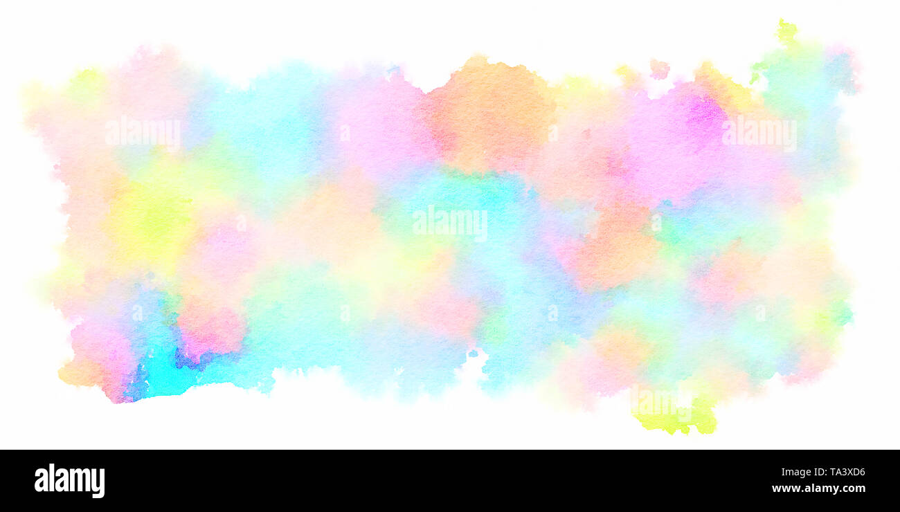 Peint à la main couleurs aquarelle Illustration : Art abstrait art fond (haute-résolution 2D CG illustration) Banque D'Images