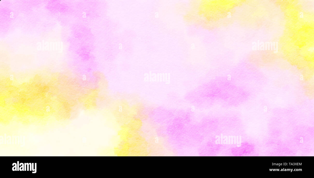 Peint à la main couleurs aquarelle Illustration : Art abstrait art fond (haute-résolution 2D CG illustration) Banque D'Images