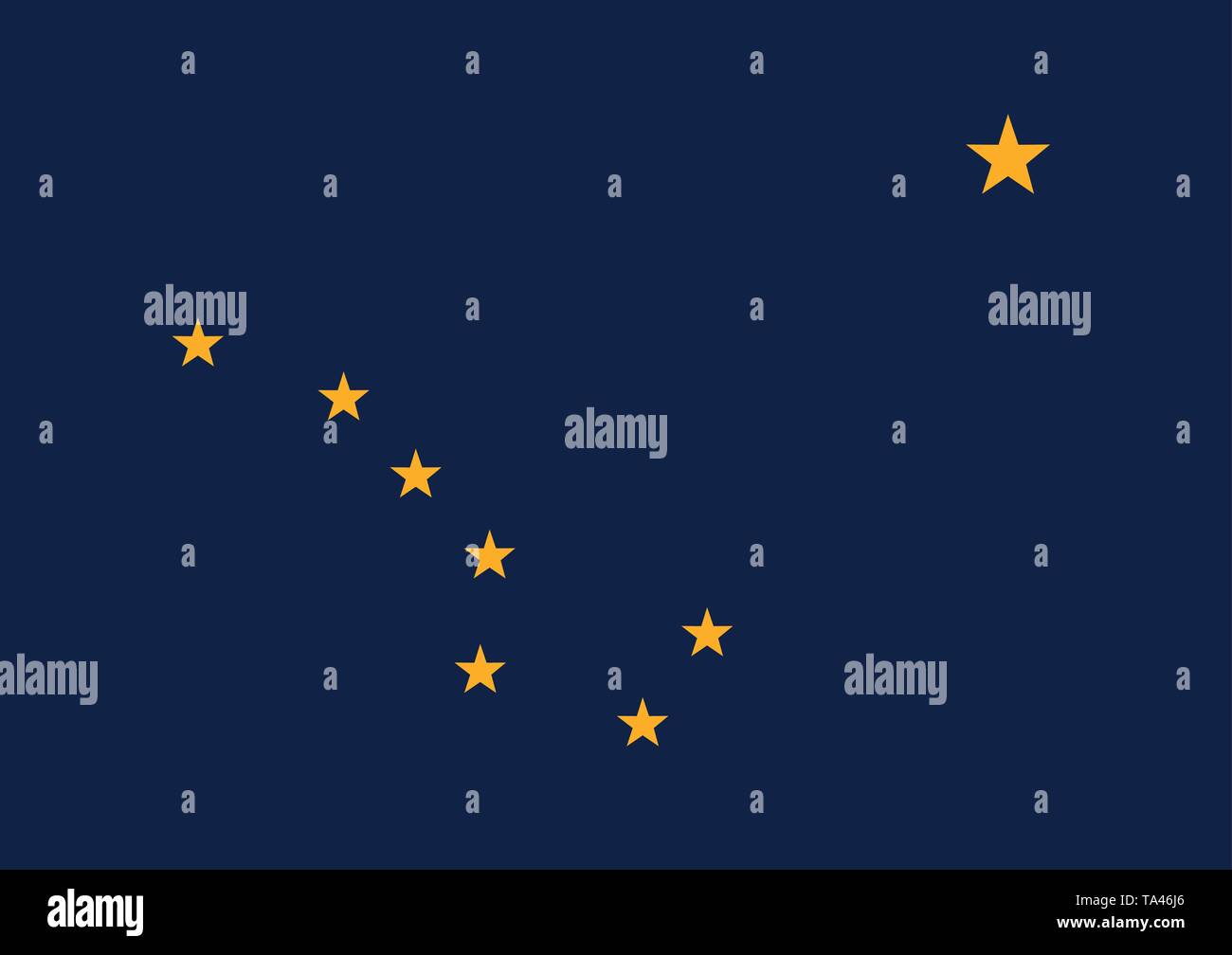 Drapeau de l'état de l'Alaska de vecteur. États-unis d'Amérique Illustration de Vecteur