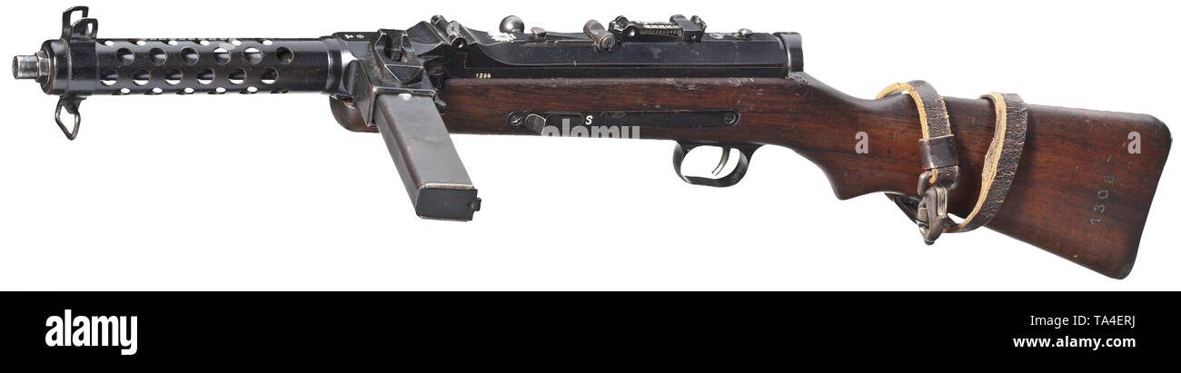 Les armes de service, de l'Allemagne jusqu'en 1945, MP 34 (ö) mitraillette, Steyr-Solothurn DEKO, calibre 9 mm para, numéro 1384, Editorial-Use-seulement Banque D'Images