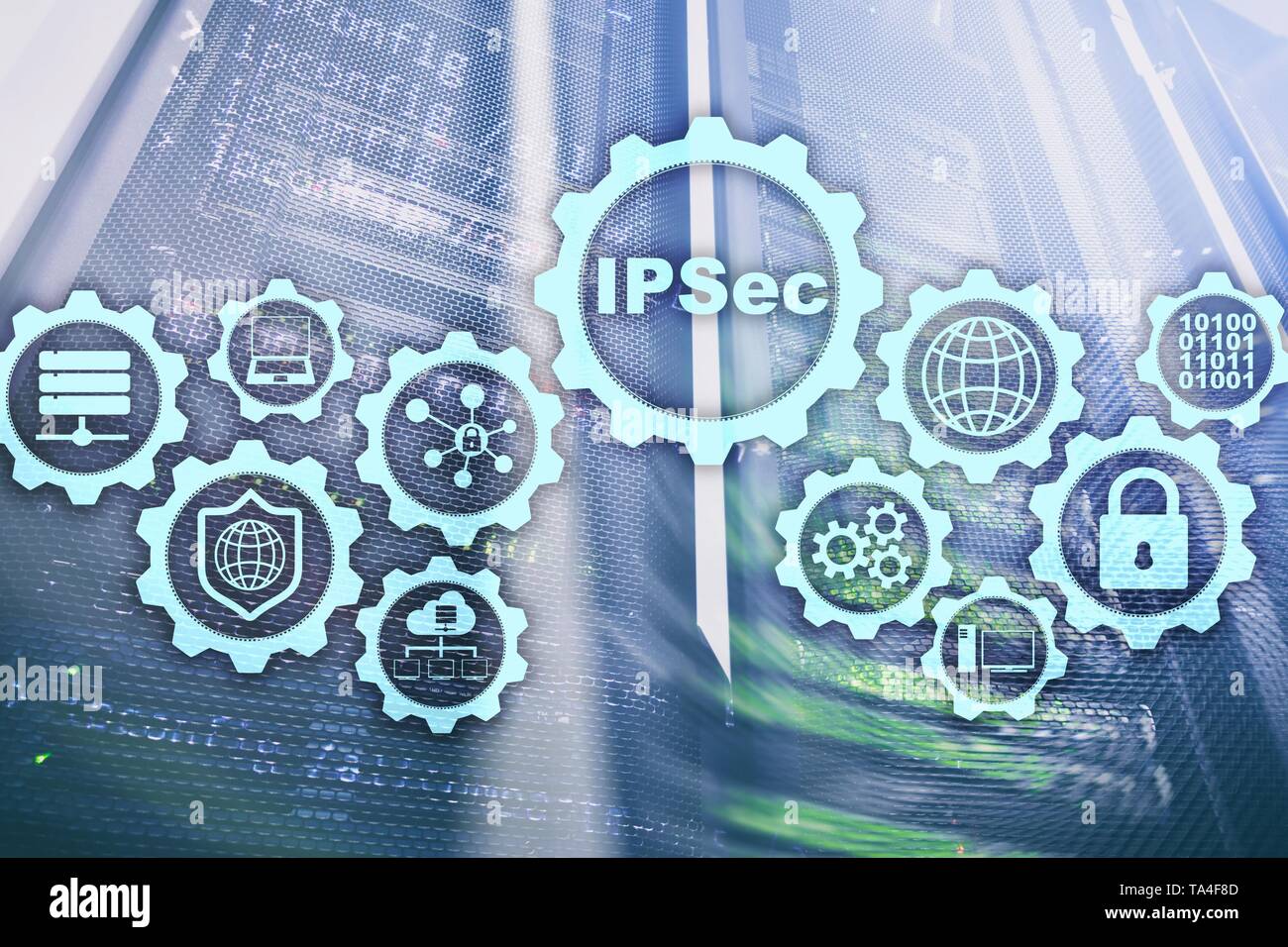La sécurité IP. Les protocoles de protection des données. IPSec. Internet et Réseau Protection concept. Banque D'Images