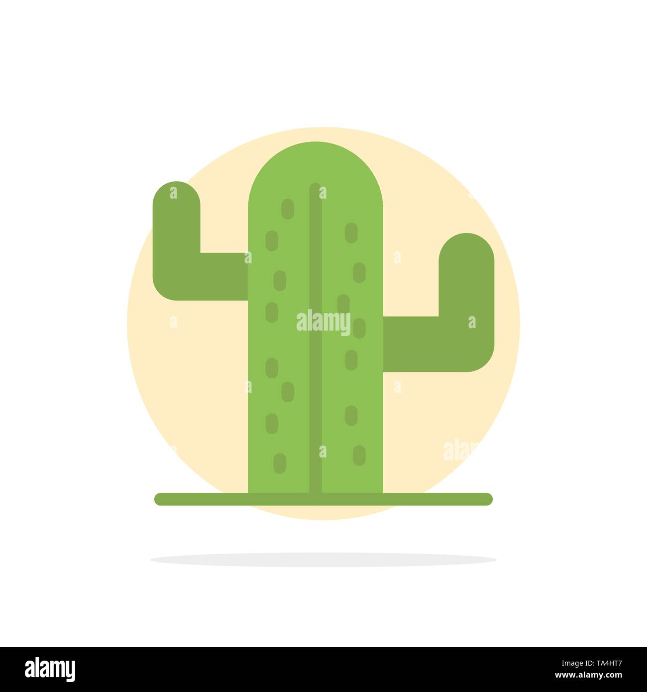 Cactus, USA, usine, American Abstract Circle Background Télévision Icône Couleur Illustration de Vecteur