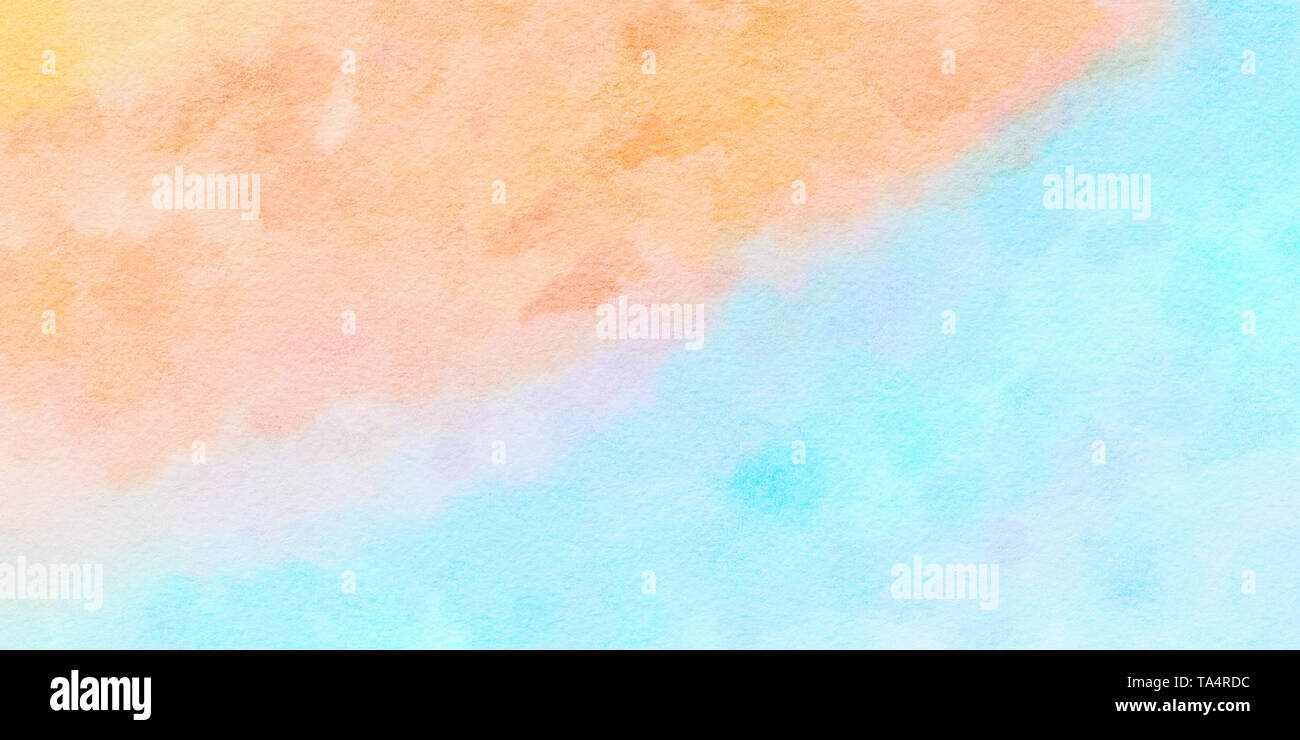 Peint à la main couleurs aquarelle Illustration : Art abstrait art fond (haute-résolution 2D CG illustration) Banque D'Images