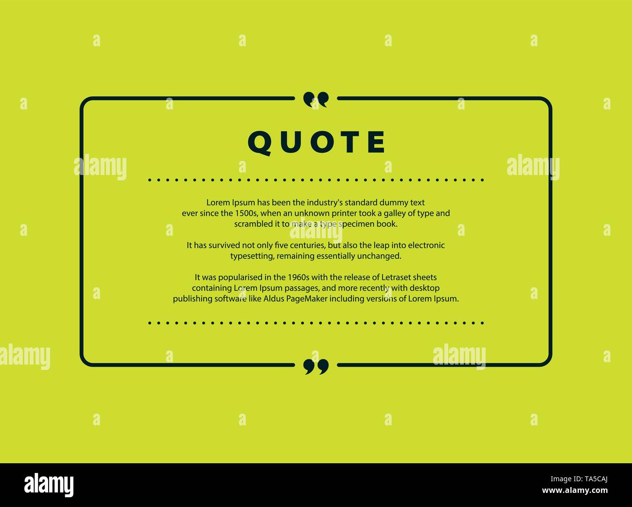 Abstract green design vecteur devis pour copier du texte du discours. Vous pouvez utiliser l'espace de copie de texte, citation design, message, headline. vecteur e Illustration de Vecteur