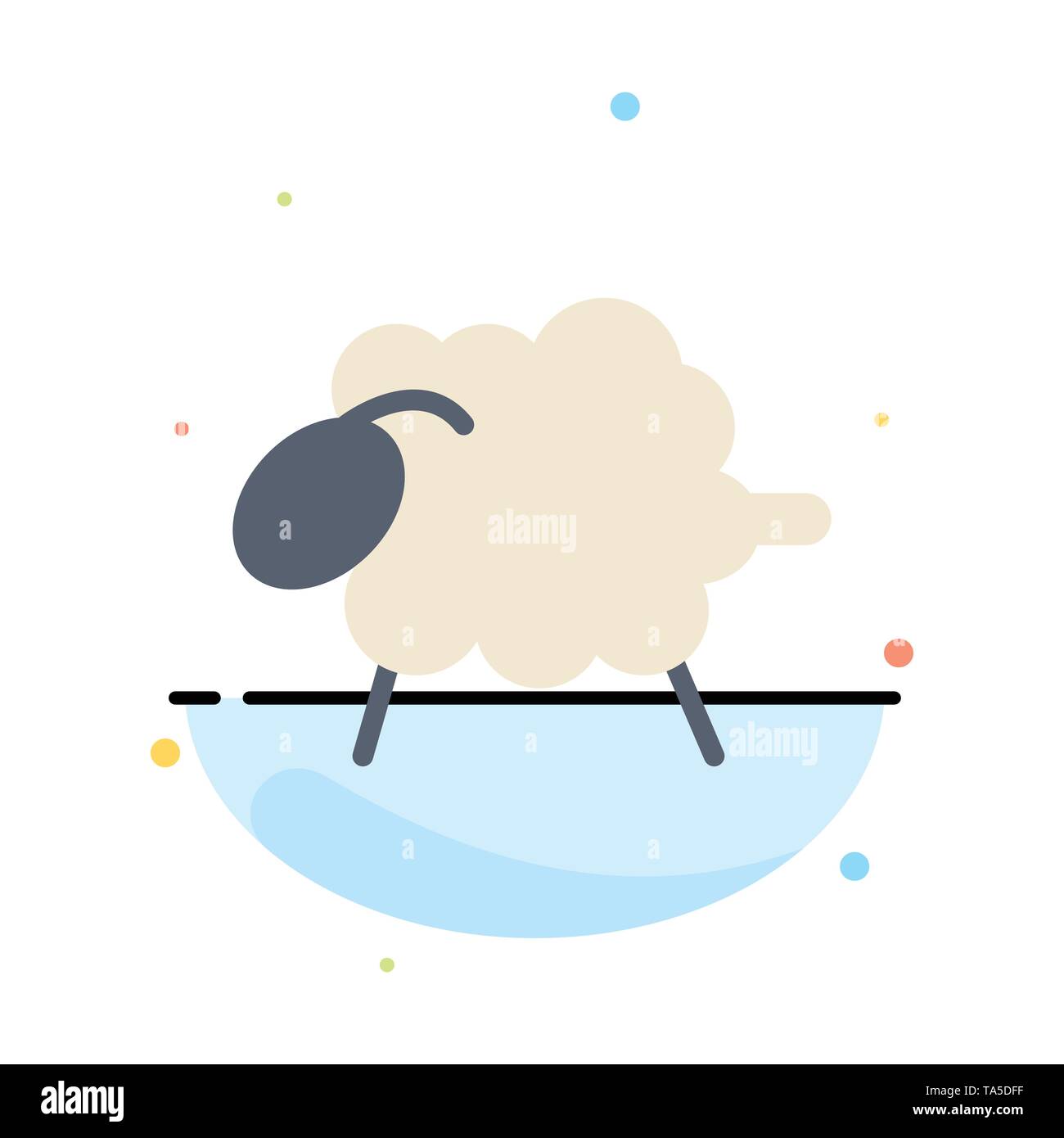 L'agneau, de mouton, de la laine, Pâques Résumé modèle Icône Couleur Télévision Illustration de Vecteur