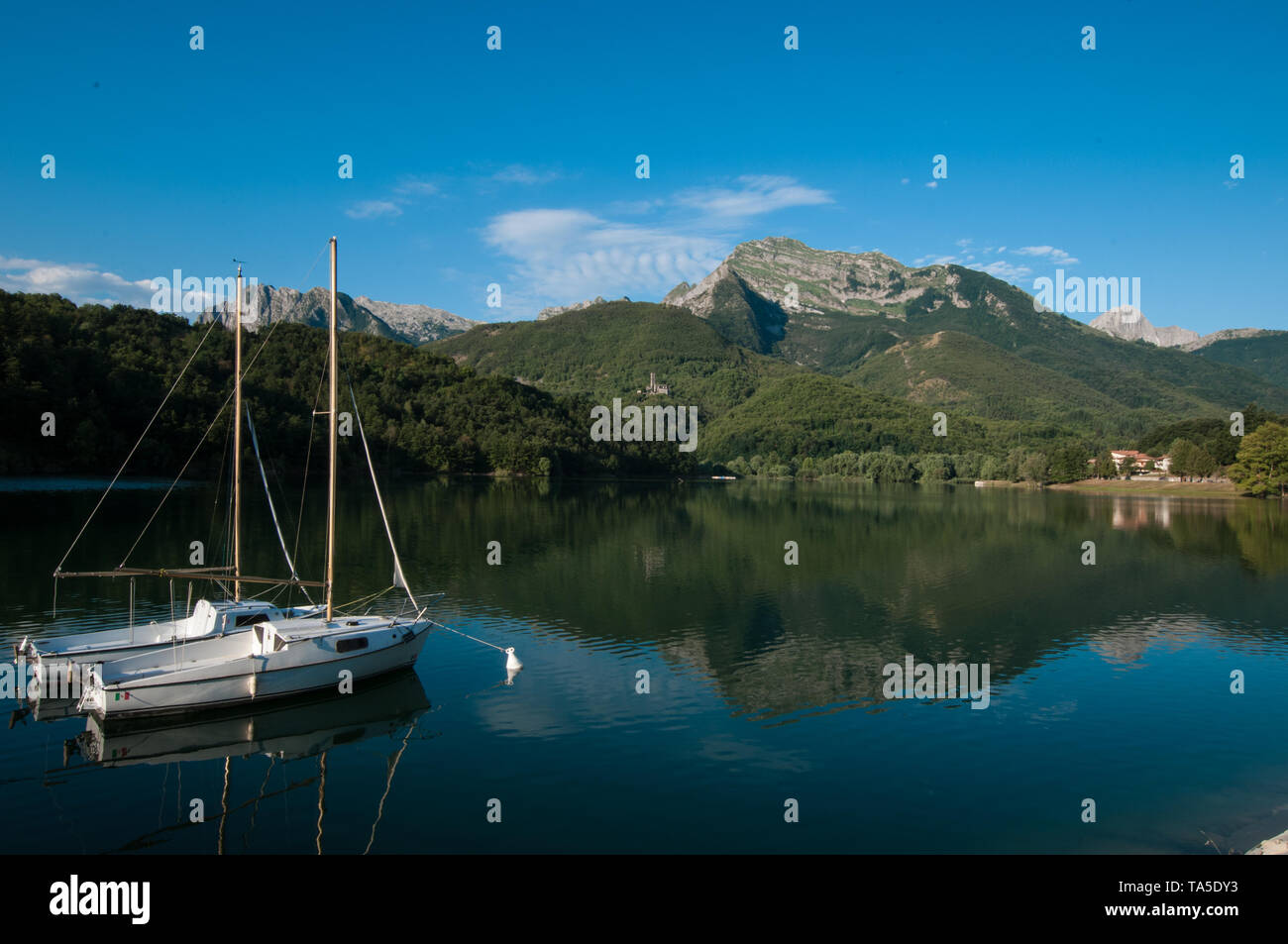 Dans la Garfagnana, la haute vallée de la rivière Serchio que tours le côté intérieur de la Apuanes, le travail du marbre est rare 120 ans, par conséquent la Banque D'Images