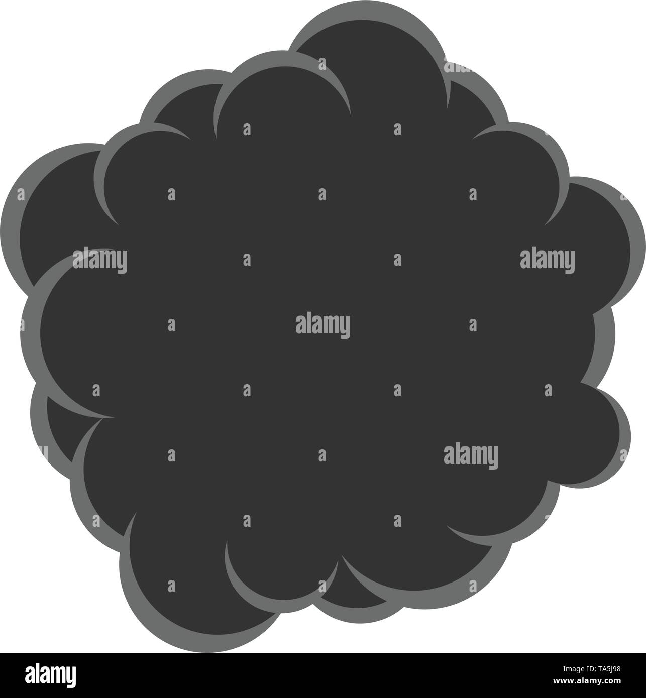 Vector nuage de fumée noire. la pollution nuage de gaz CO2 dans l'air. dioxyde de l'icône du smog. Illustration de la pollution de l'environnement de l'atmosphère ou s Illustration de Vecteur