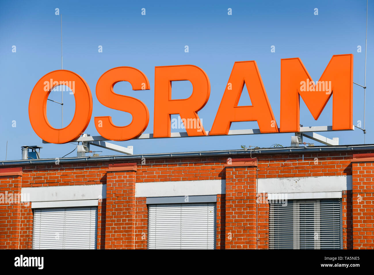 Travail d'Osram, Nun's dam avenue, Siemensstadt, Spandau, Berlin, Allemagne, Osram Werk, Nonnendammallee, Deutschland Banque D'Images