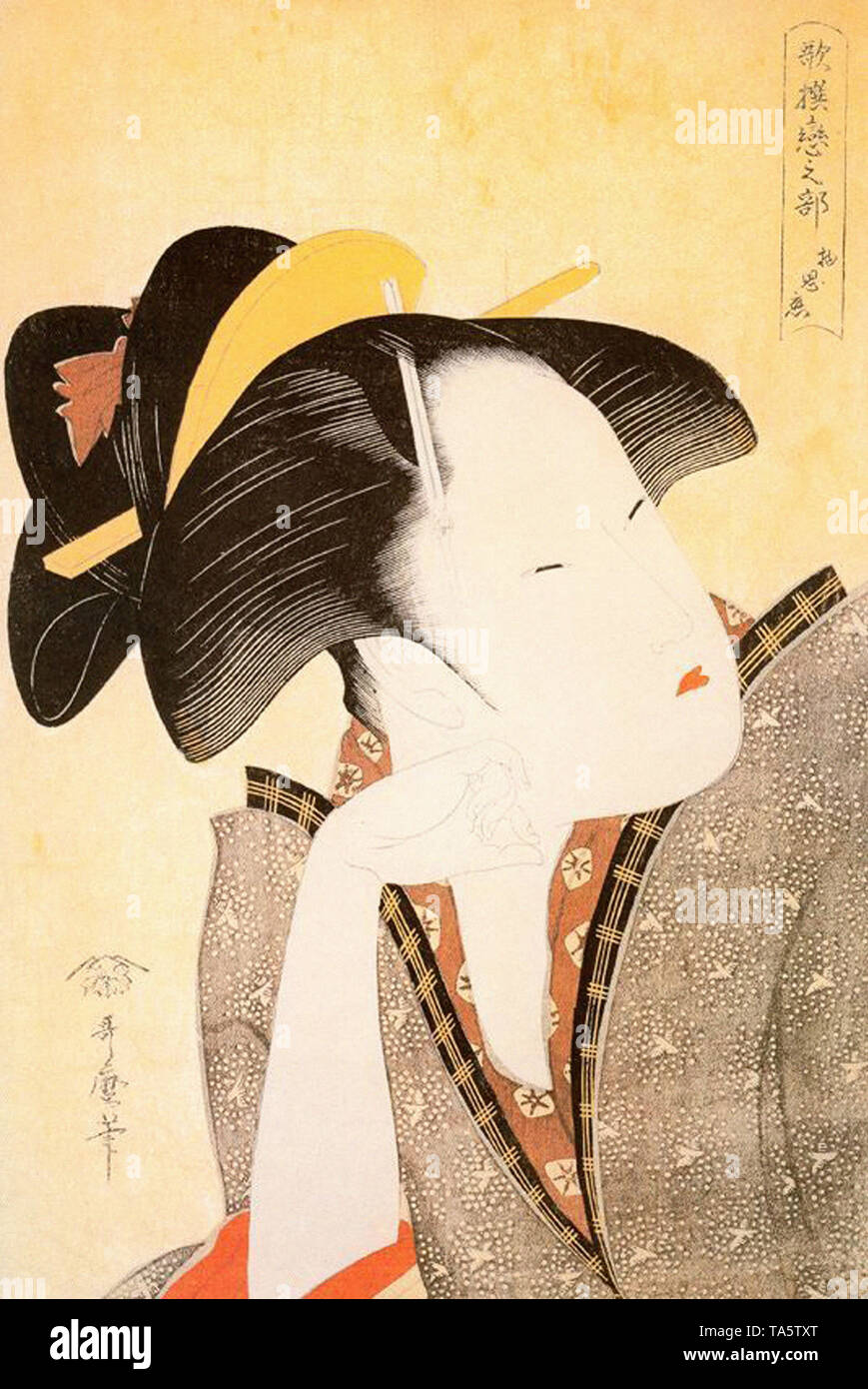 Kitagawa Utamaro - geisha Banque D'Images