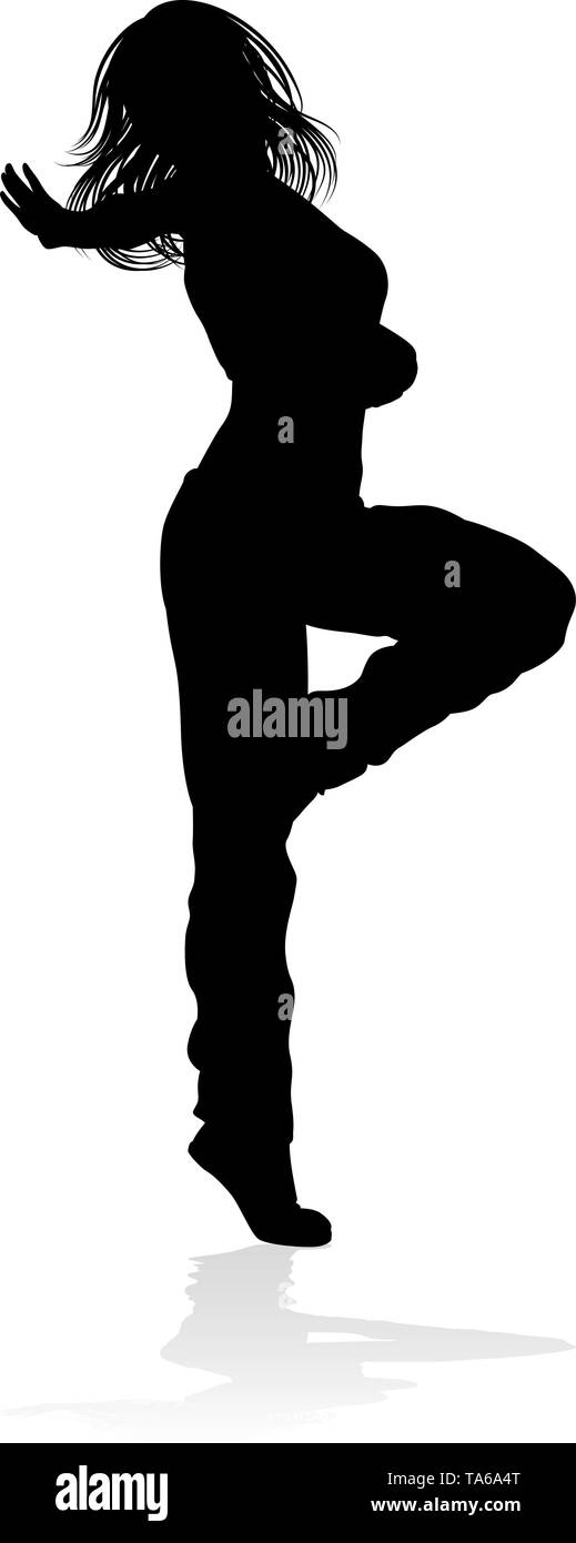 Street Dance Dancer Silhouette Illustration de Vecteur