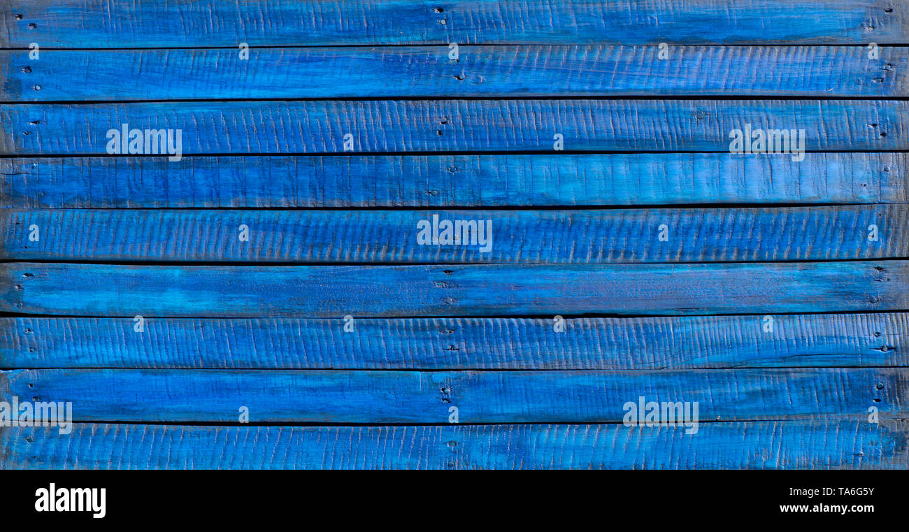Fond en bois bleu.Vintage.Retro. Banque D'Images