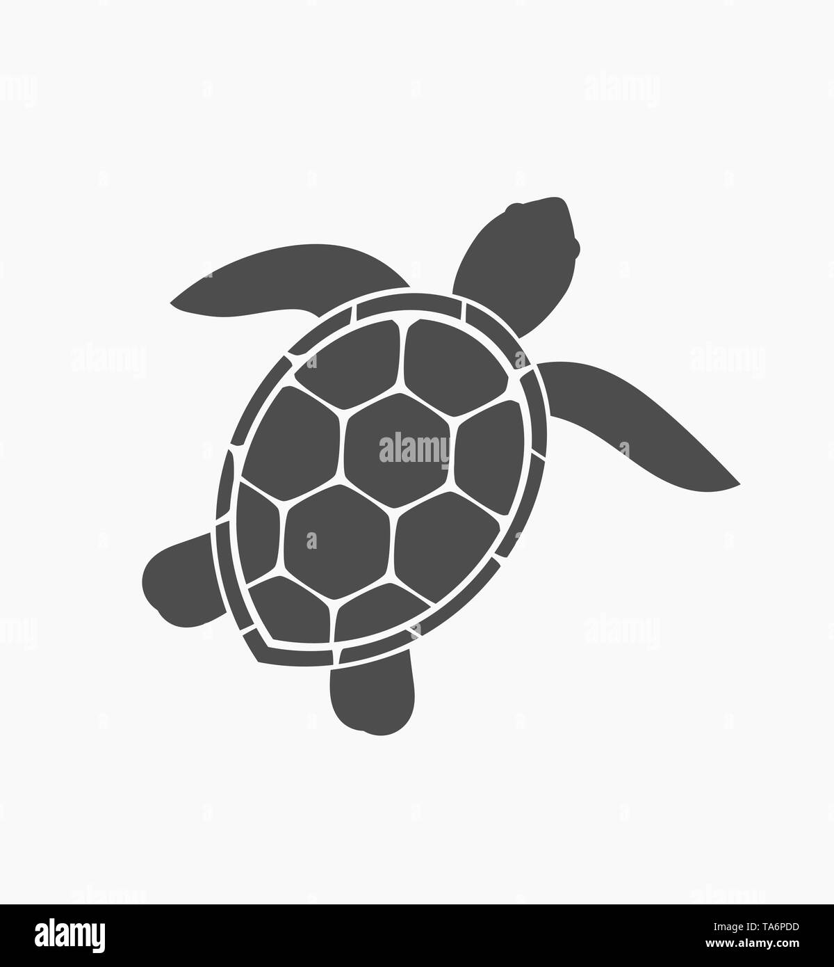 L'icône de tortue de mer. Vector illustration Illustration de Vecteur
