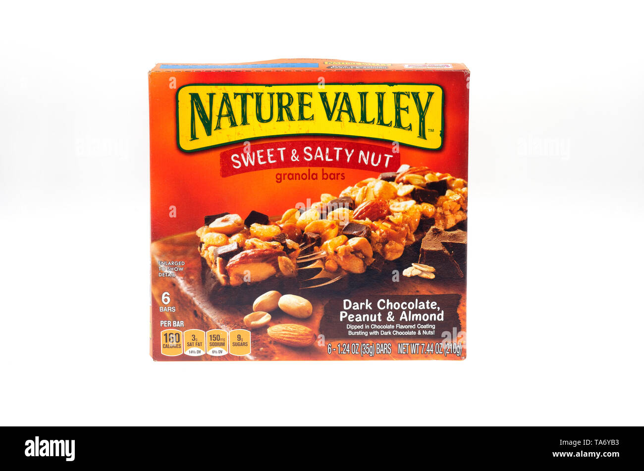 Par Nature Valley General Mills, sucrées et salées de granola noix Banque D'Images