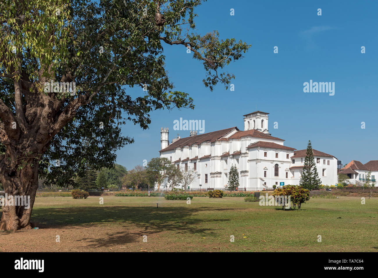 Église et couvent de St François d'Assise, Old Goa, Inde Banque D'Images